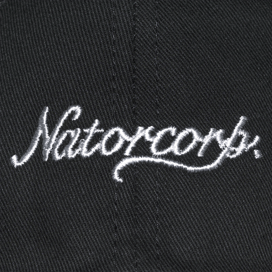 Cursive Black NatorCorp. Hat - NatorCorp