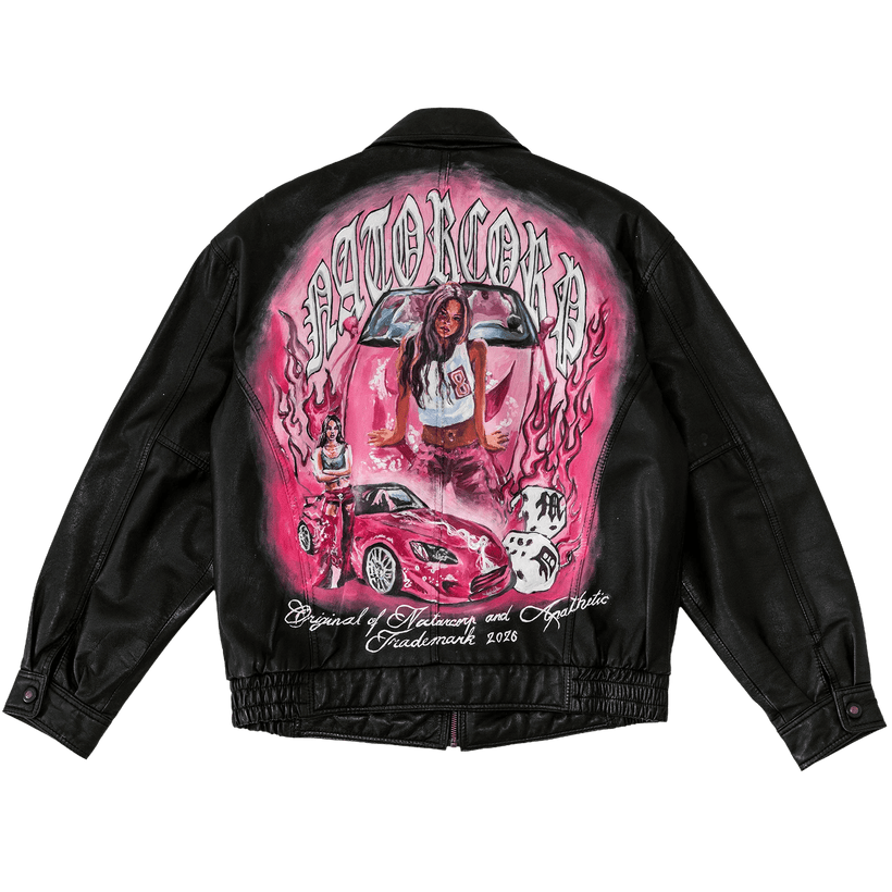 NatorCorp. x Apathetic Black Leather Jacket - NatorCorp