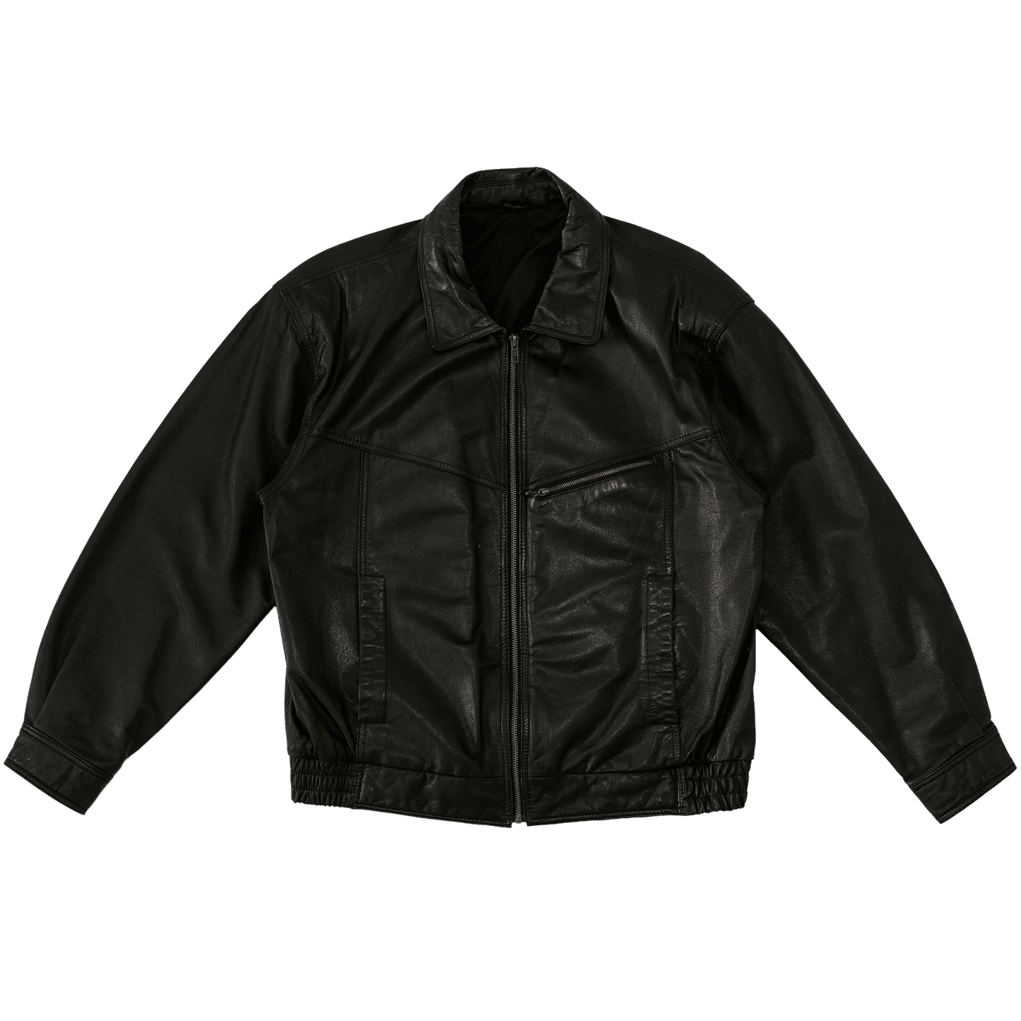 NatorCorp. x Apathetic Black Leather Jacket - NatorCorp