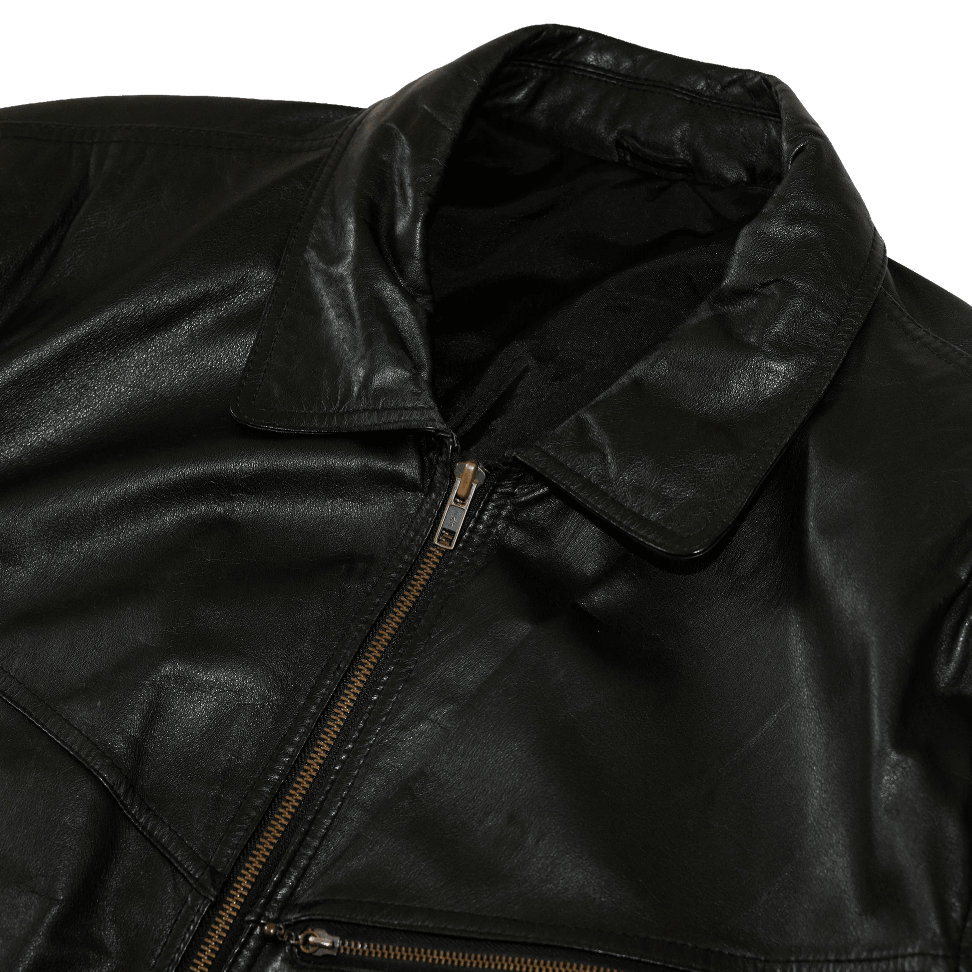 NatorCorp. x Apathetic Black Leather Jacket - NatorCorp