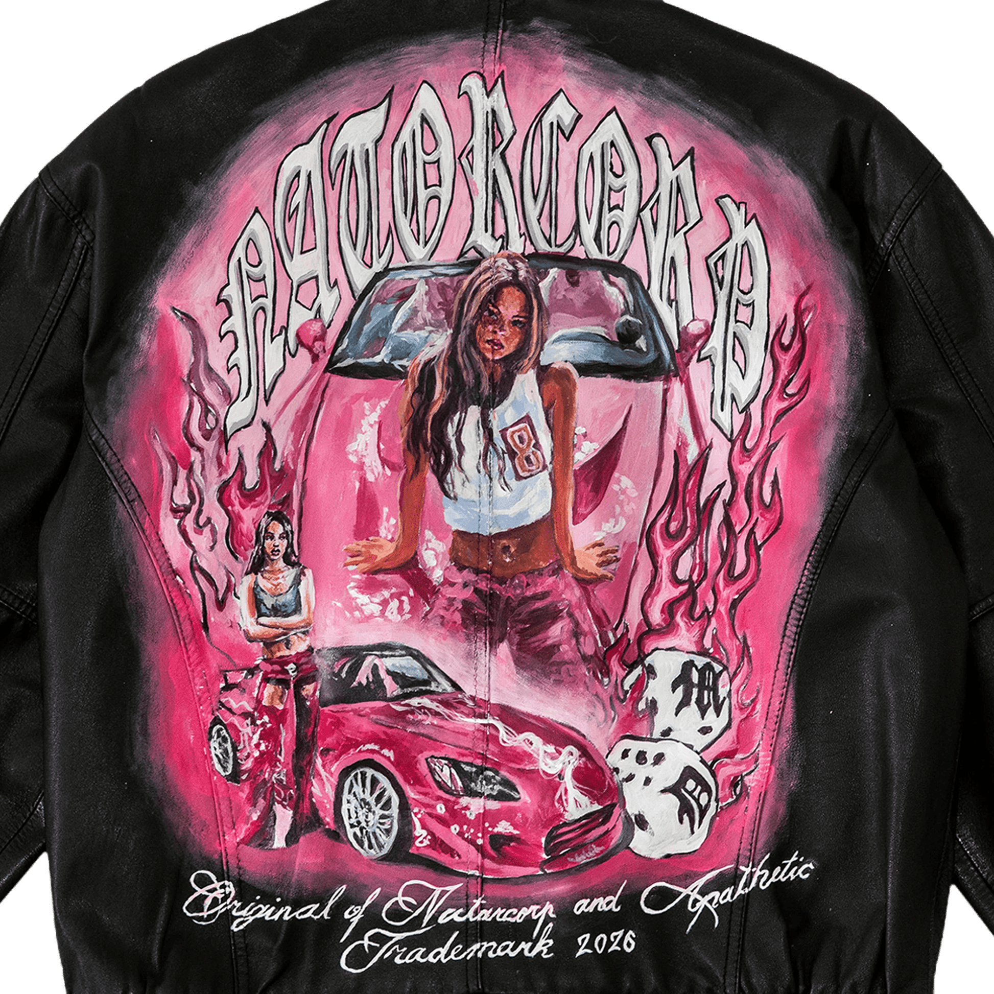 NatorCorp. x Apathetic Black Leather Jacket - NatorCorp