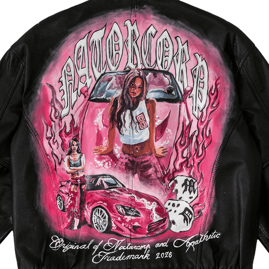 NatorCorp. x Apathetic Black Leather Jacket - NatorCorp